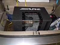 Установка Сабвуфер Alpine SBE-1243BP в Honda Odyssey